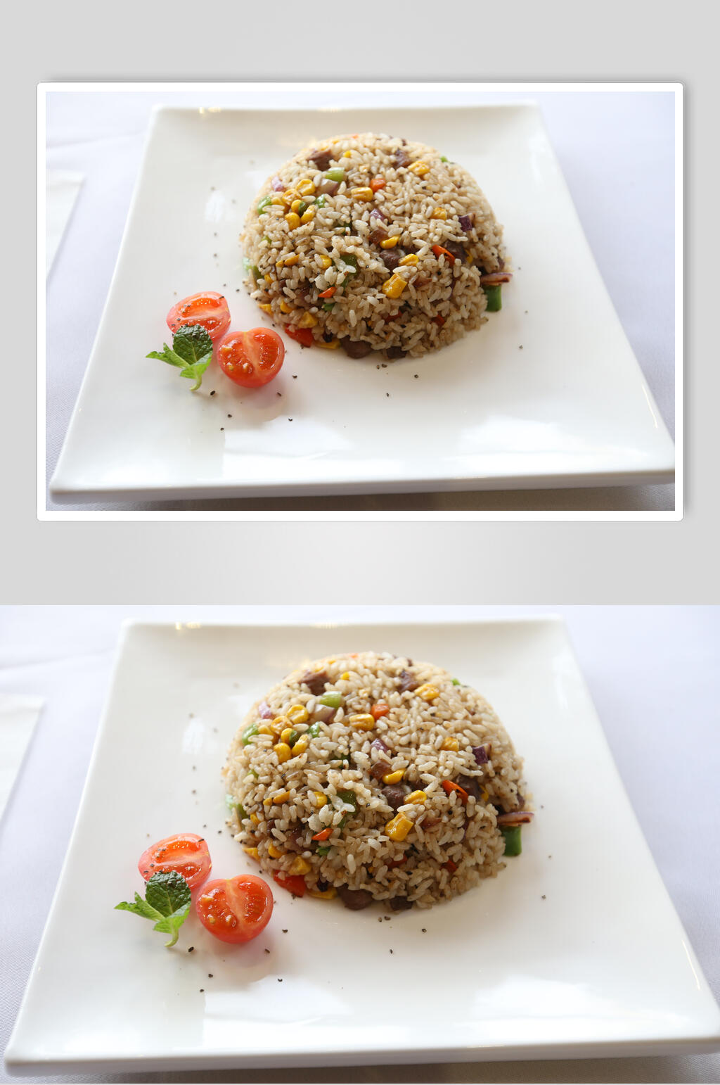 西红柿炒饭图片素材