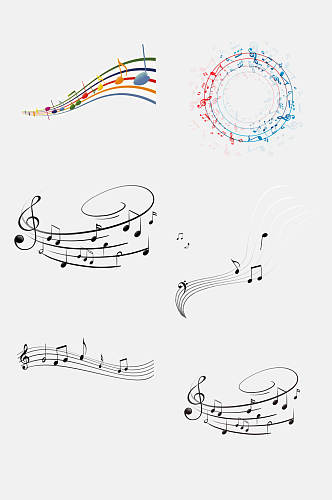 创意音乐符号免抠设计素材