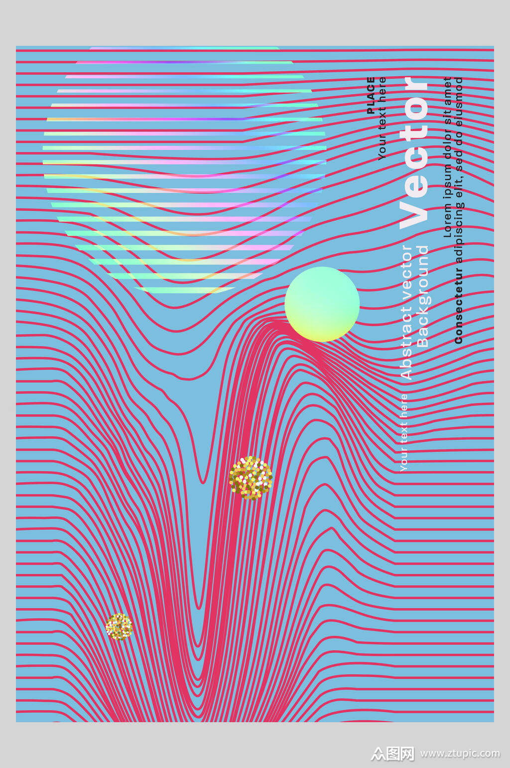 线条抽象几何创意海报素材