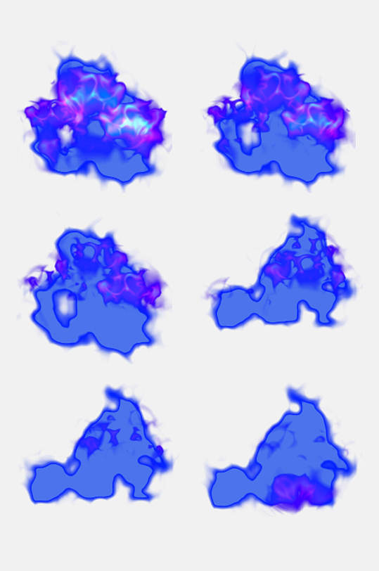 蓝色大气刀光剑气免抠素材元素
