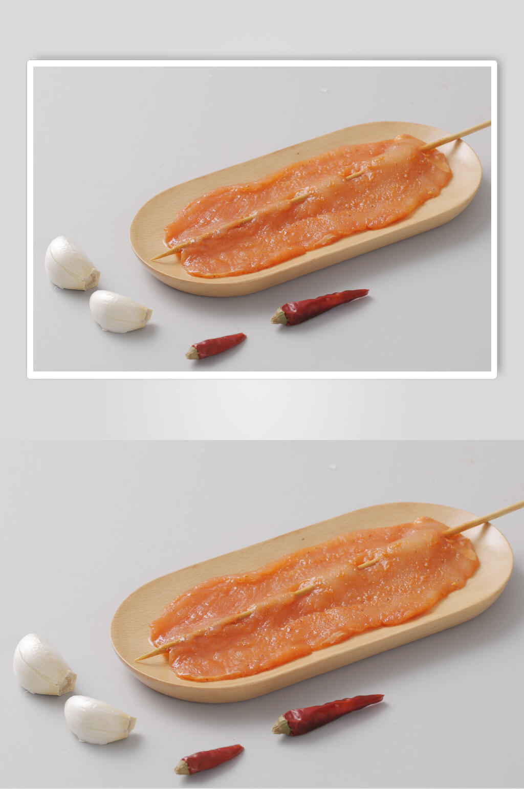 干辣椒简约木盘底烫菜图片素材