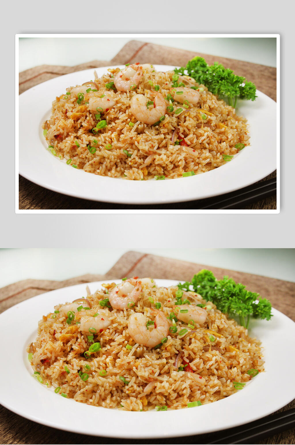 西兰花炒饭图片素材
