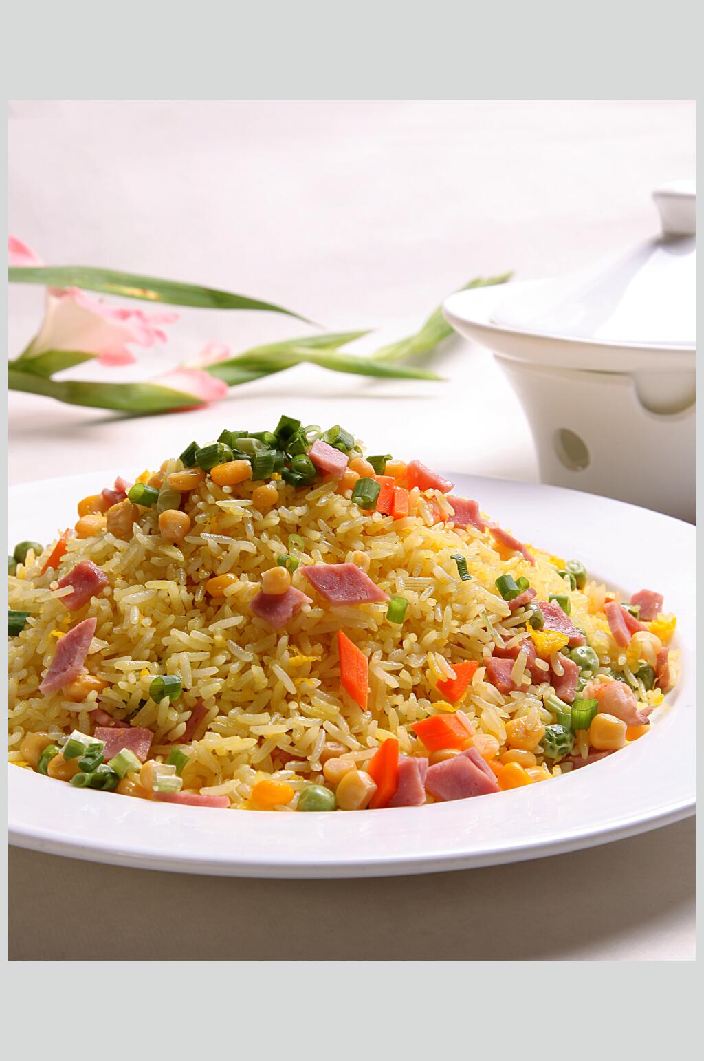 胡萝卜炒饭图片素材