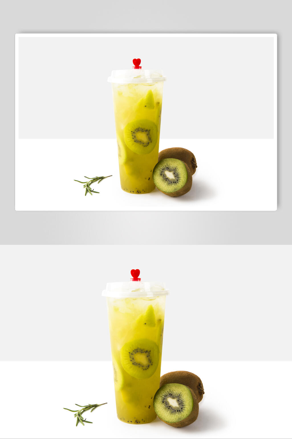 猕猴桃横版清新奶茶饮品摄影图片素材