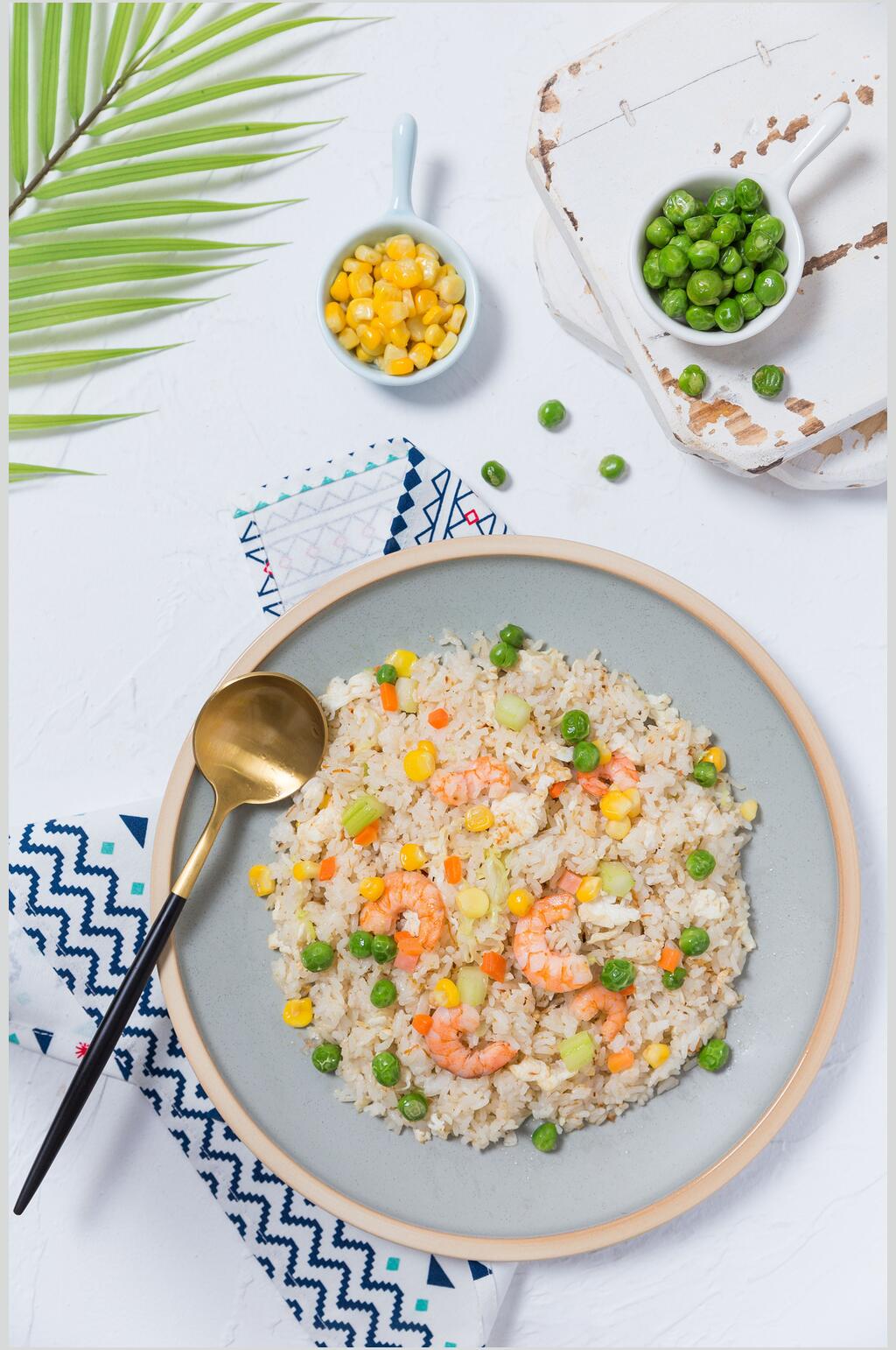 飘香虾仁炒饭图片素材