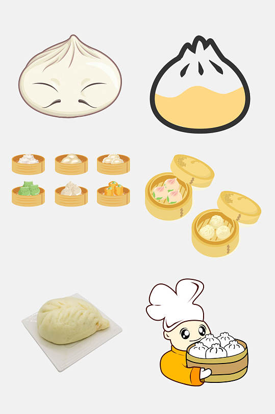 卡通创意美味包子免抠素材