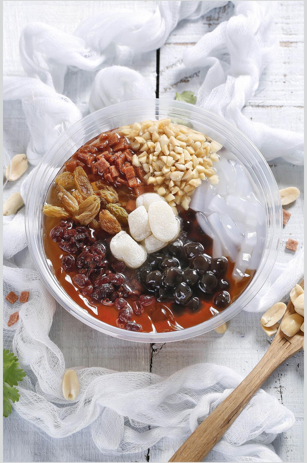 秘制美味冰粉甜品摄影图片素材