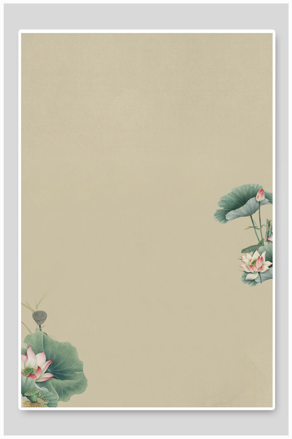 莲花楼阁中国风背景素材