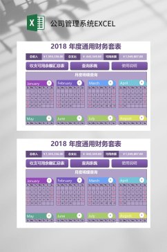 2018年度通用财务公司管理系统EXCEL
