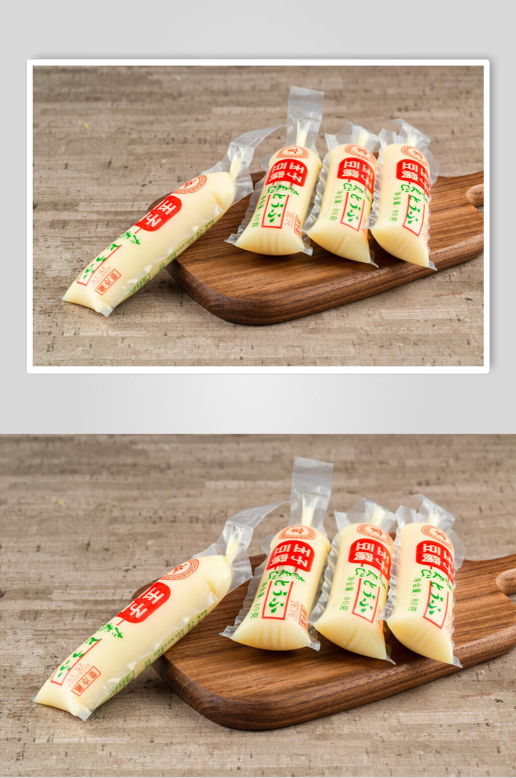 日本豆腐木桌面烫菜摆拍图片素材