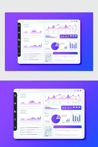紫色渐变科技后台矢量UI设计