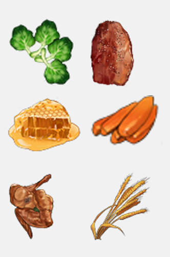 烤肉写实手绘食物免抠素材