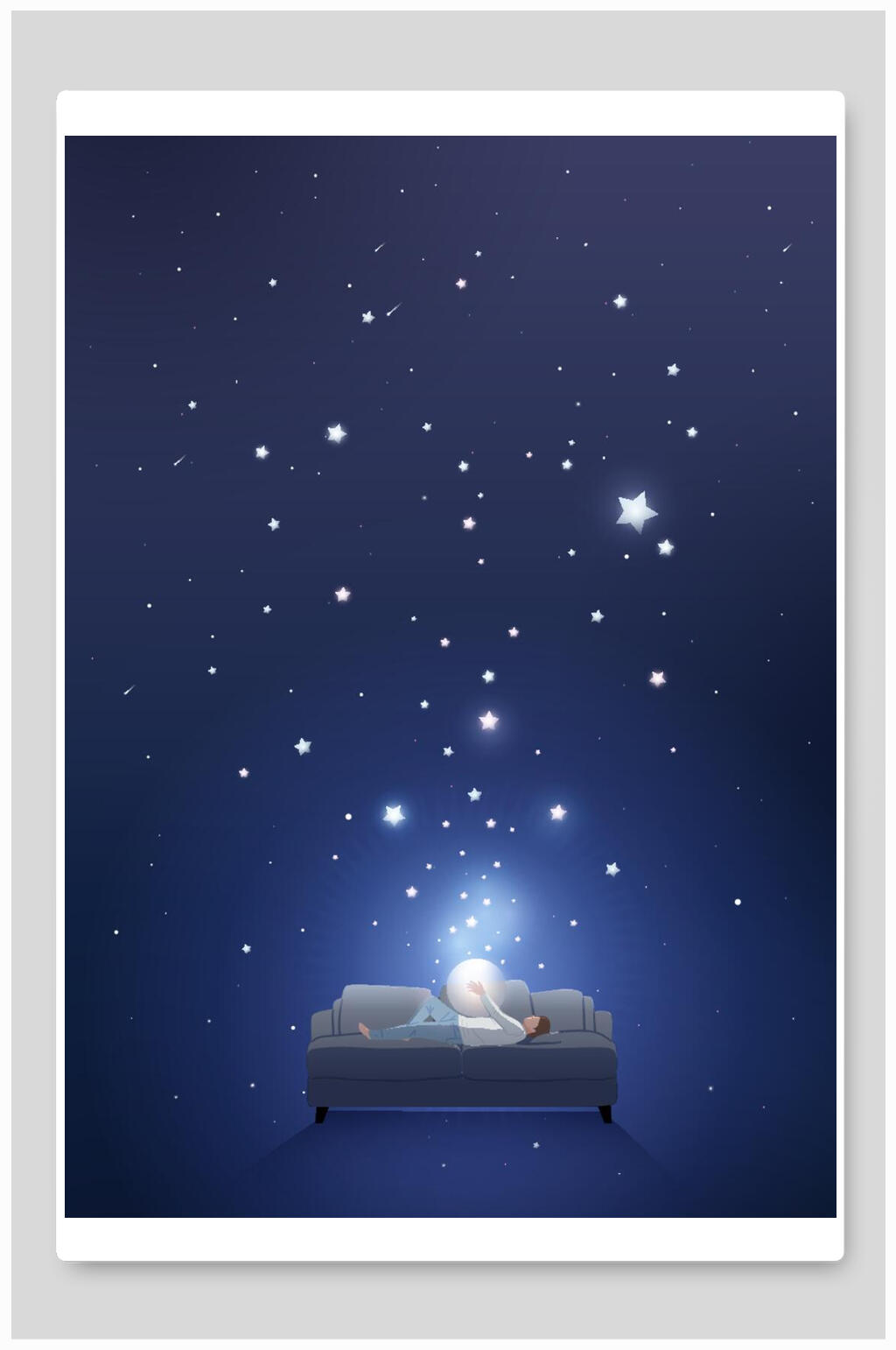 卡通唯美宇宙星空海报素材