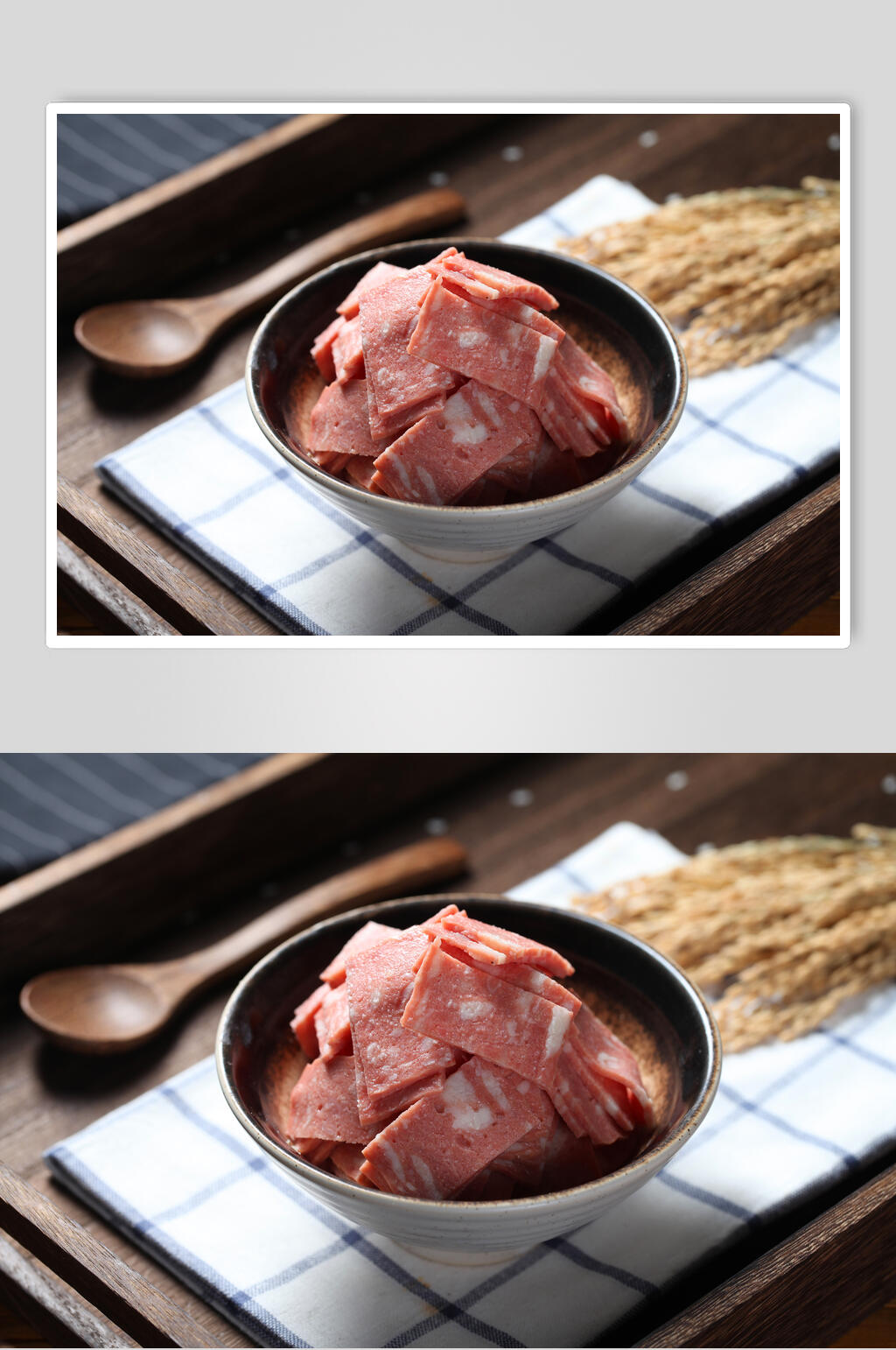 培根炒饭图片素材