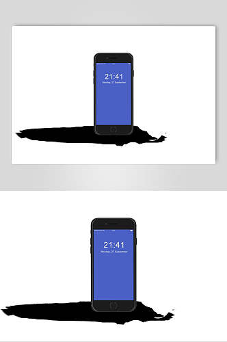 蓝紫色手机屏幕可贴图样机