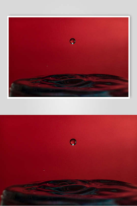 红色的水滴特效背景图