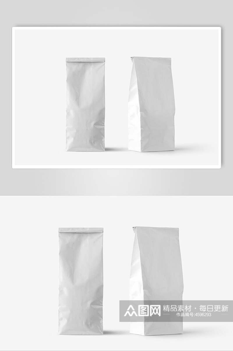 白色纸质包装袋展示样机素材