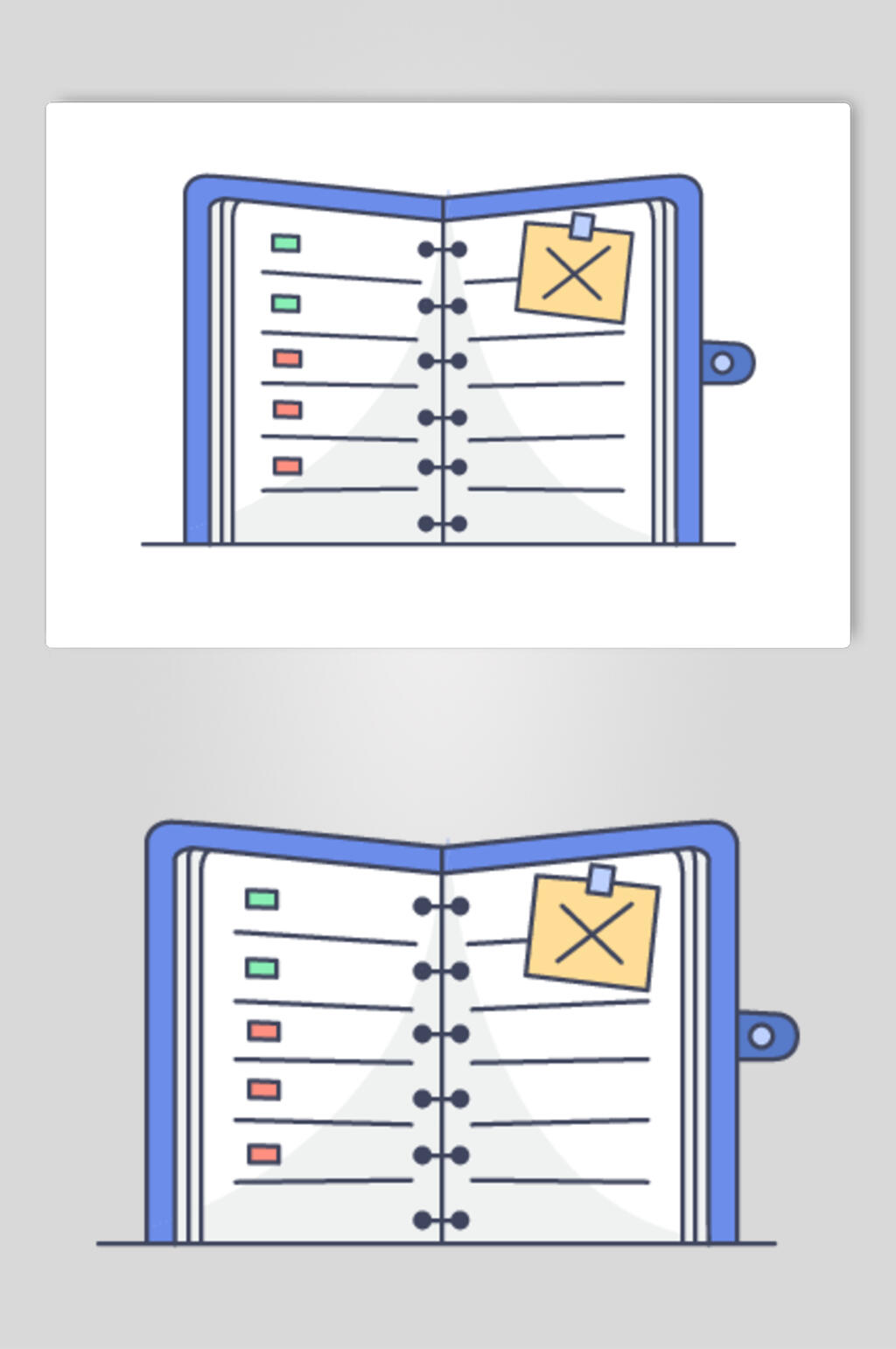 蓝色书本APP应用UI图标素材素材