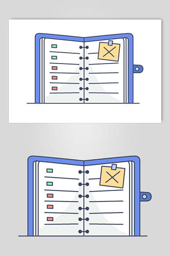 蓝色书本APP应用UI图标素材