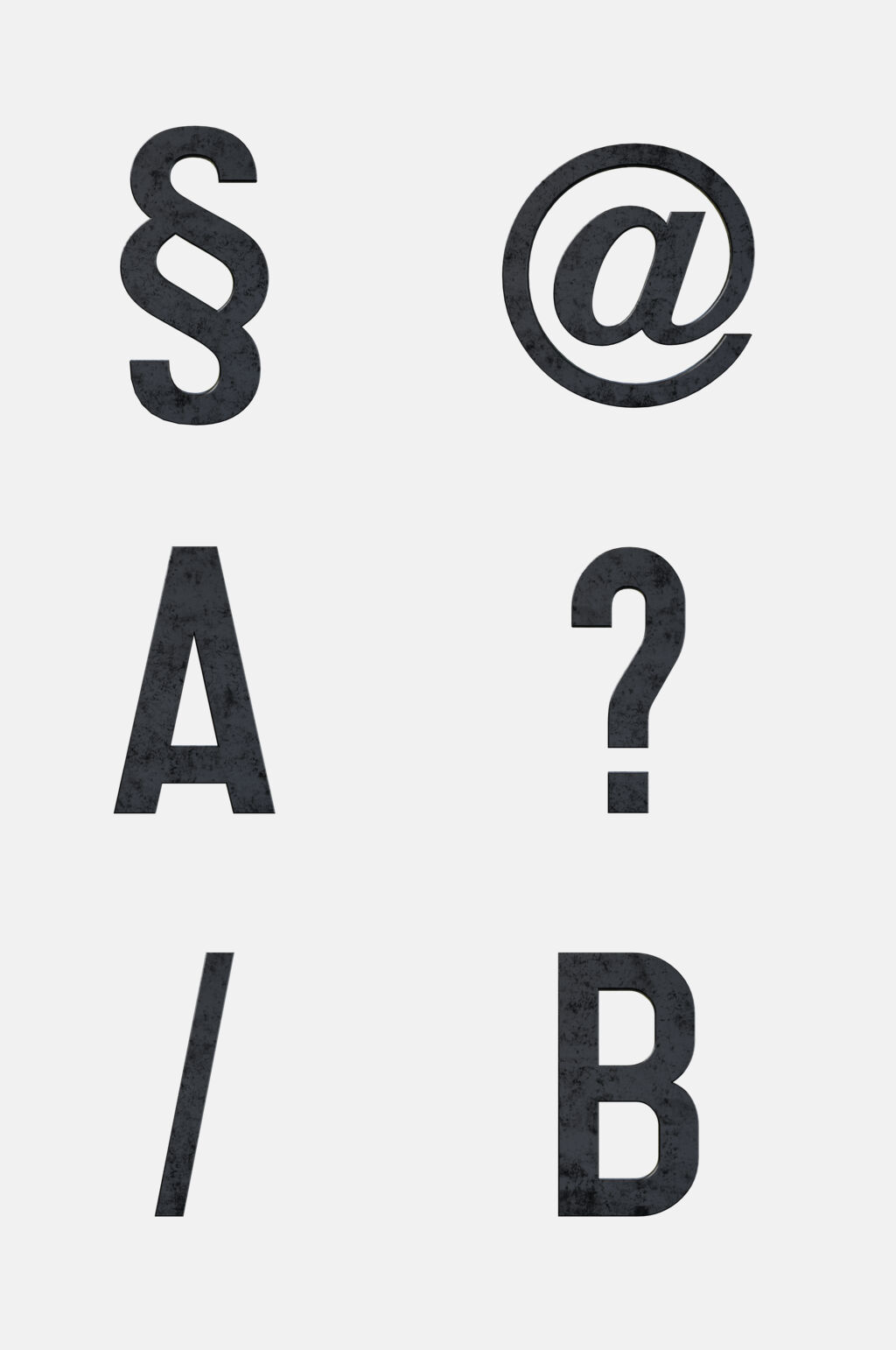 AB黑色字母数字免抠素材素材