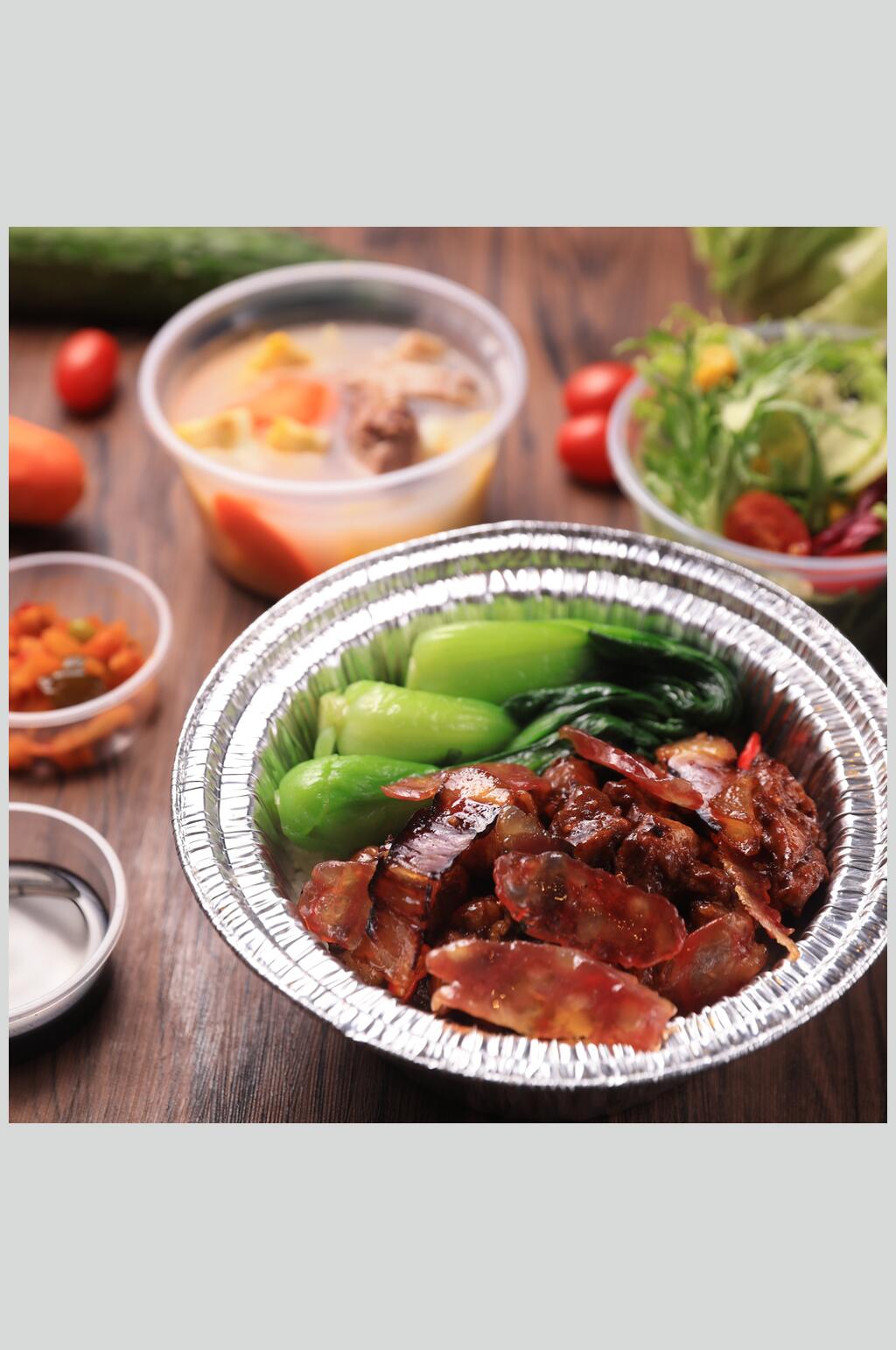 美味腊肠煲仔饭食品摄影图片素材
