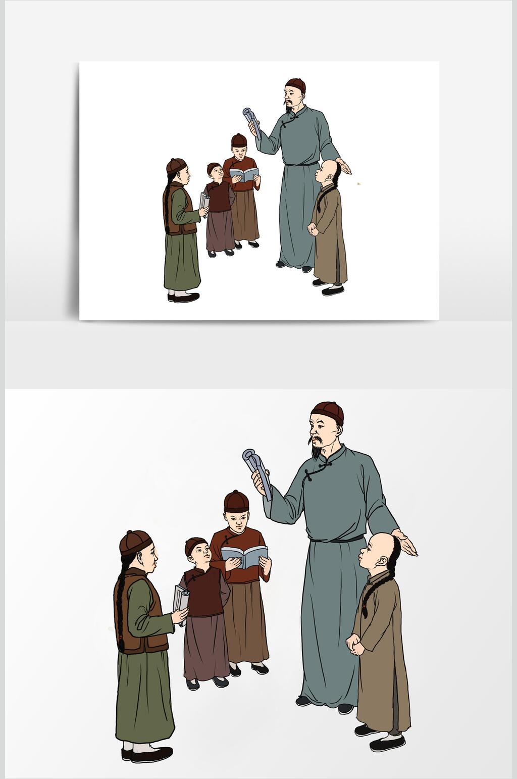 教学古代古风人物素材素材