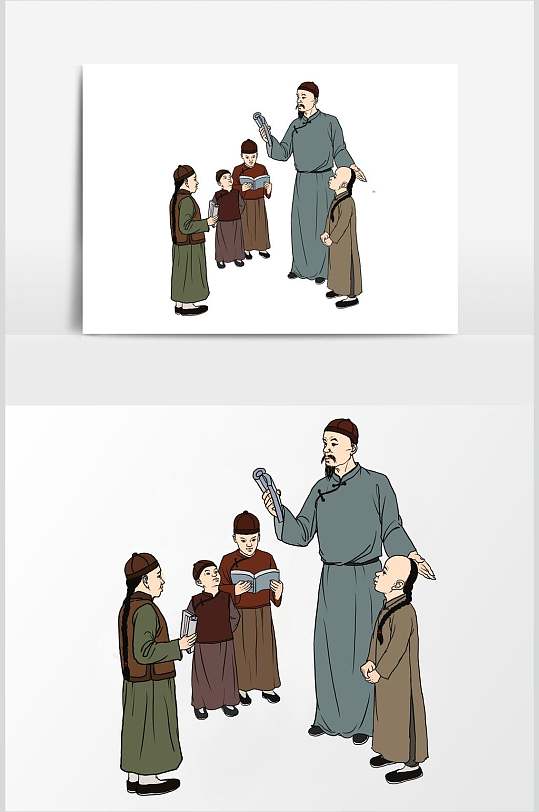 教学古代古风人物素材