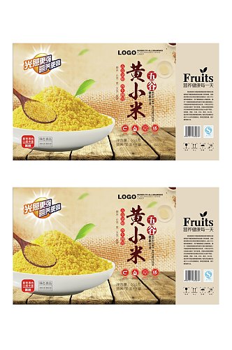 创意五谷黄小米水果包装