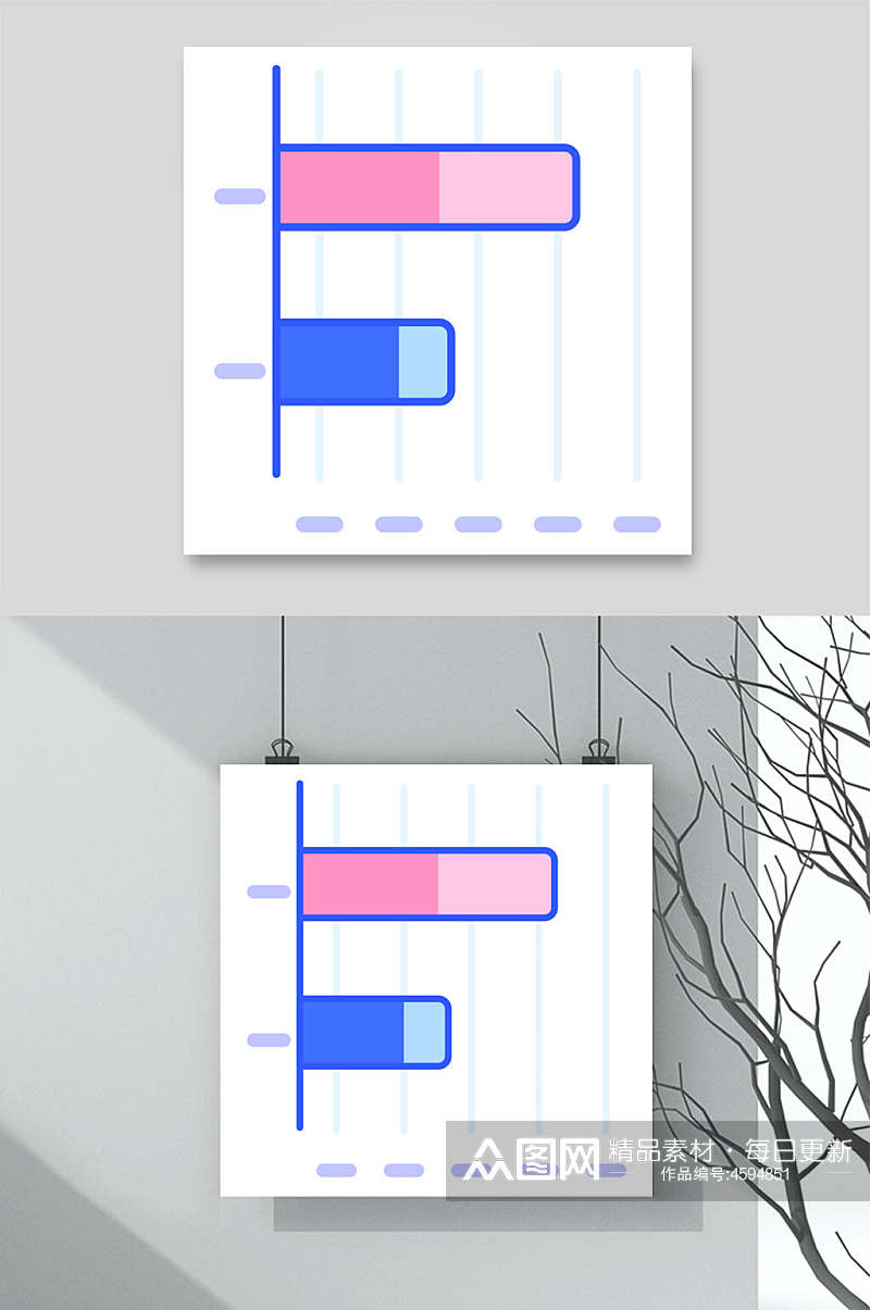 柱形图表矢量素材素材