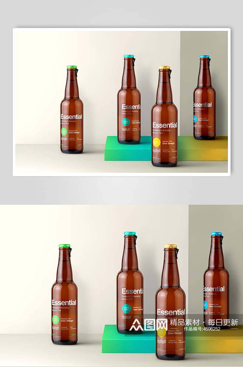 啤酒品牌包装VI样机素材