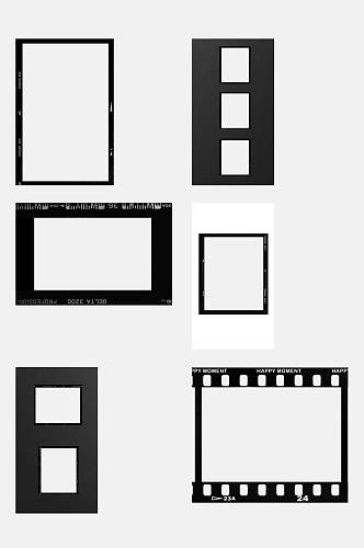 手绘电影胶片边框免抠素材
