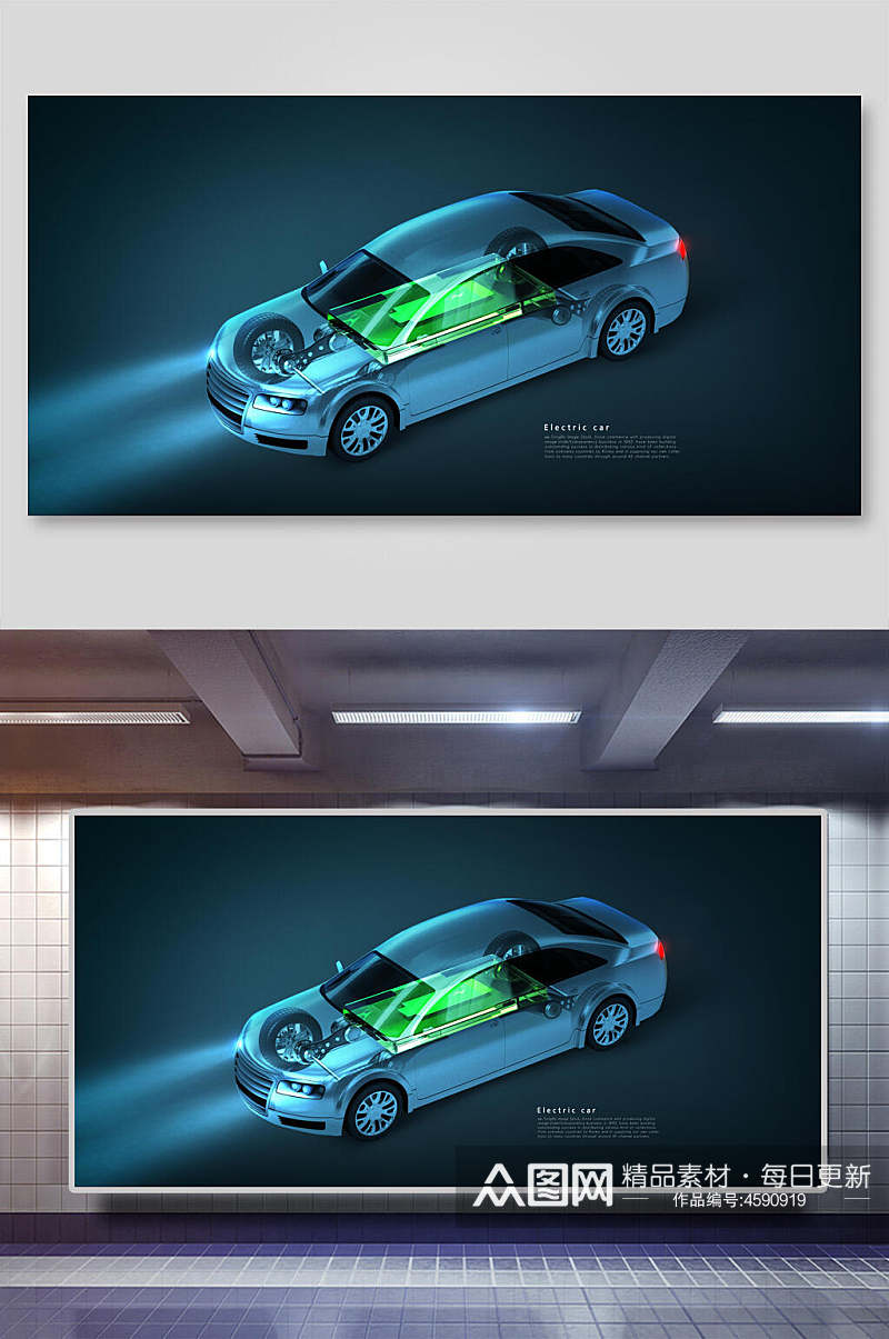 汽车新能源海报背景素材素材