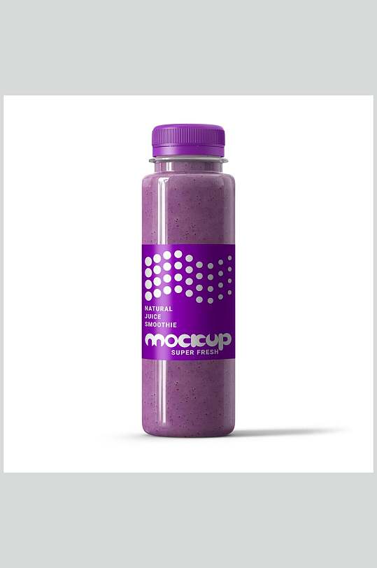 紫色冰沙果汁瓶样机
