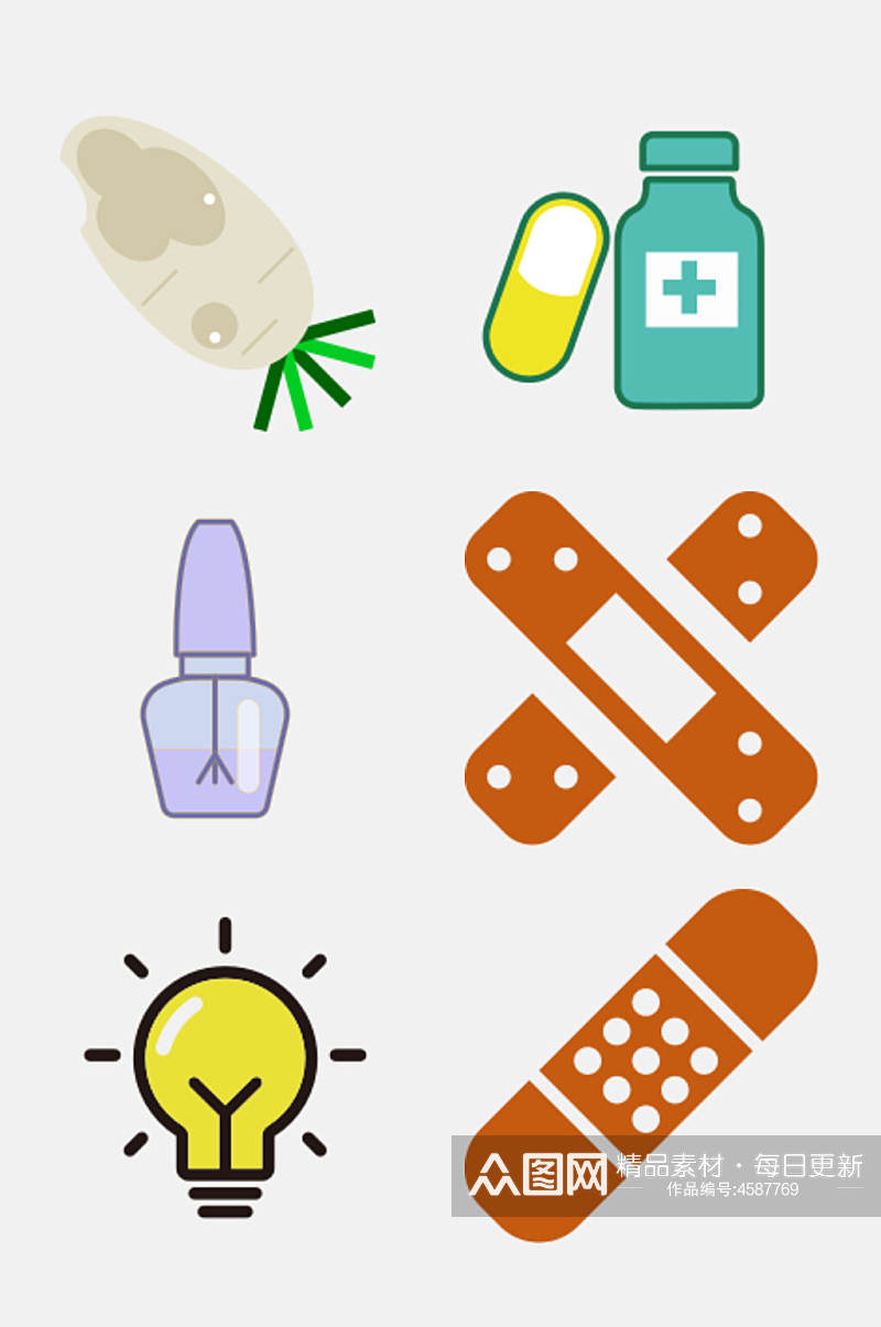 药品垃圾分类图标免抠素材素材