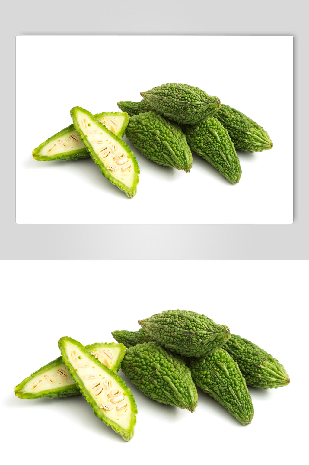 新鲜苦瓜食物高清图片素材