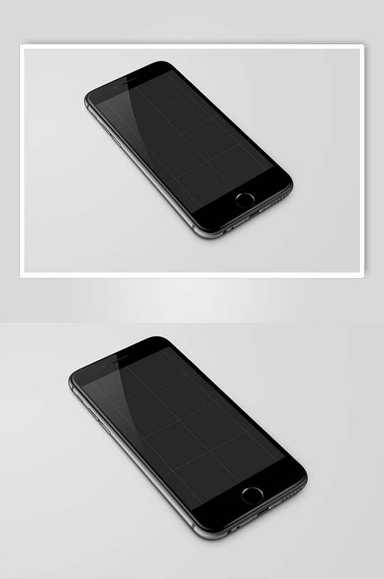 黑色的时尚手机界面贴图样机