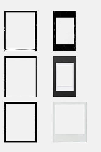 黑色边框电影胶片边框免抠素材