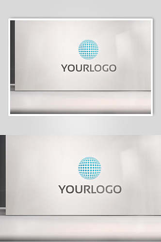 白色企业LOGO标志样机