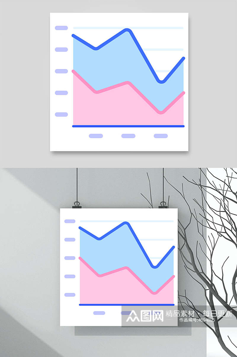 面积图图表矢量素材素材