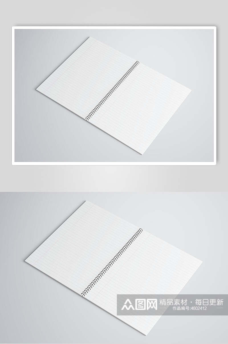 白色创意硬壳笔记本贴图样机素材