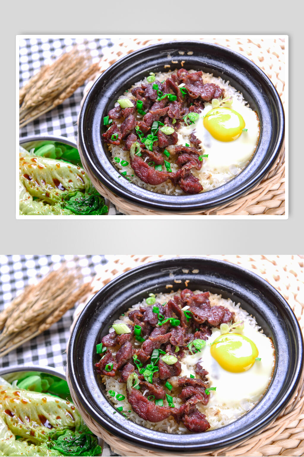 牛肉煲仔饭食品摄影图片素材