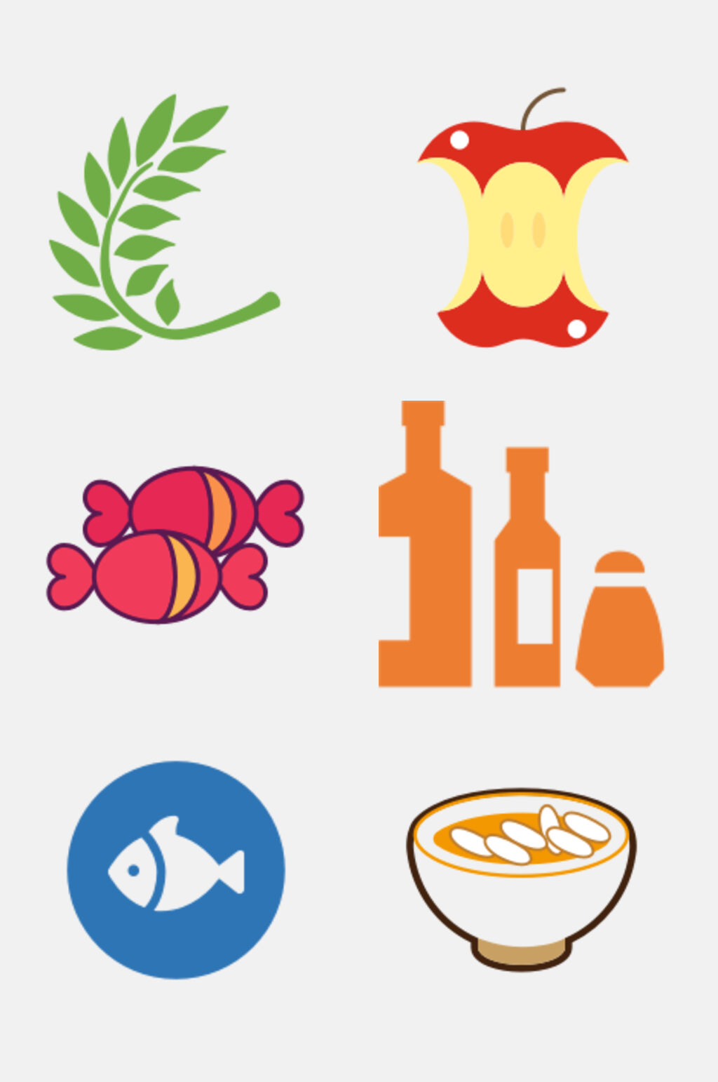 创意食物垃圾分类图标免抠素材素材