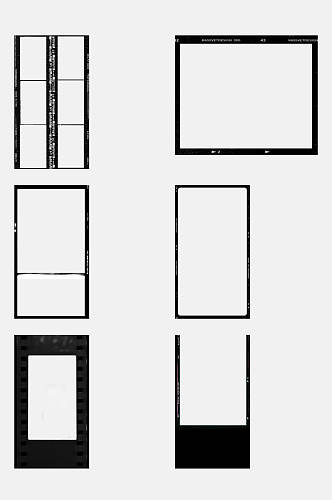 电影胶片边框免抠素材