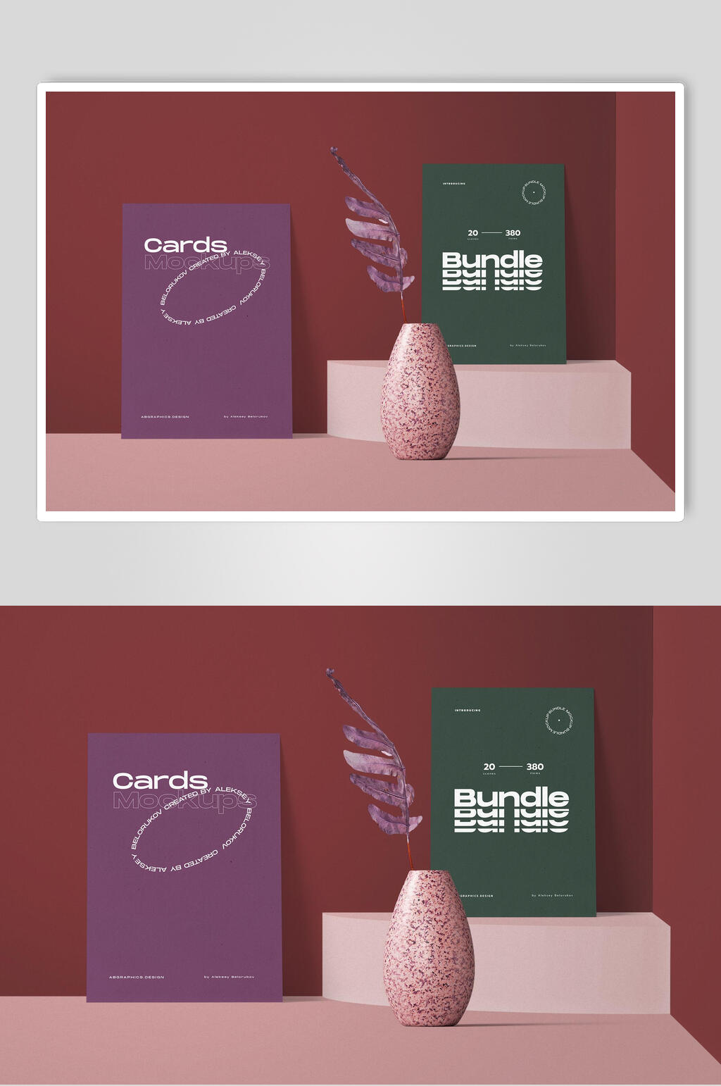 紫色简约创意场景展示样机素材