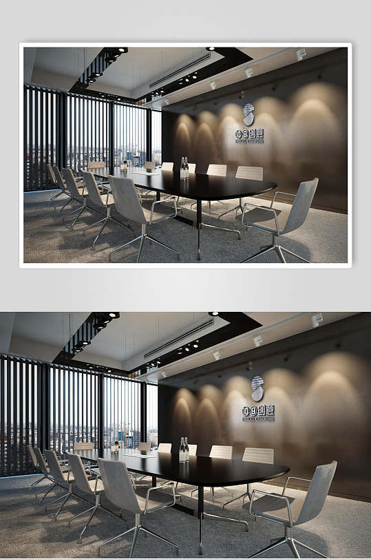 高端辦公場(chǎng)景展示墻樣機(jī)