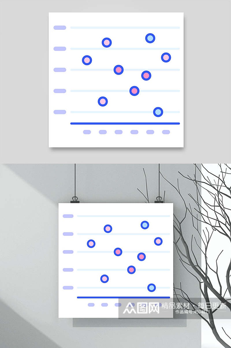 小圆点图表矢量素材素材