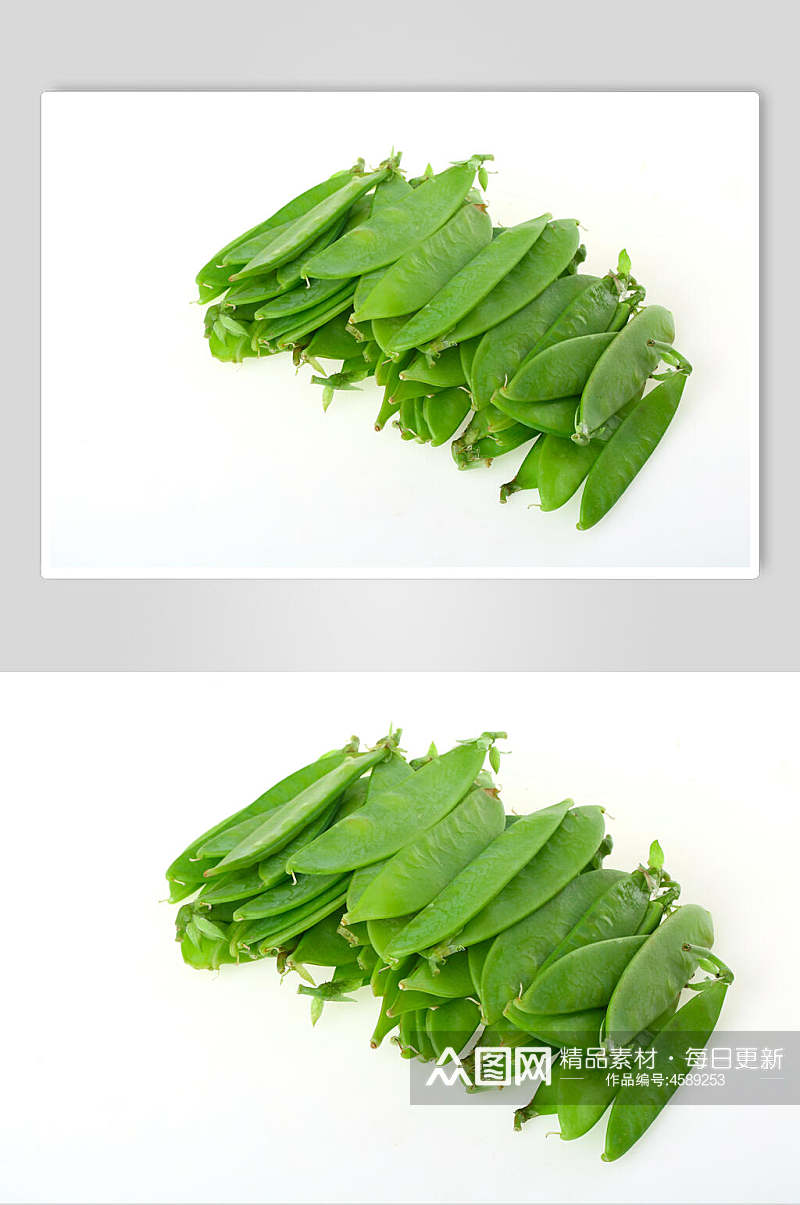 白底绿色荷兰豆食品图片素材