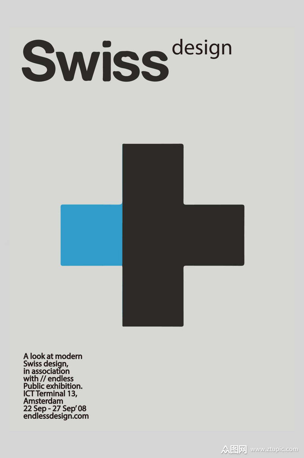 简约英文矢量创意极简海报素材