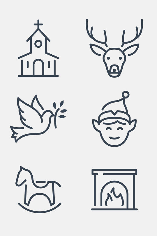 素材立即下载木马卡通生活出行类图标免抠素材木马卡通简笔画动物免抠