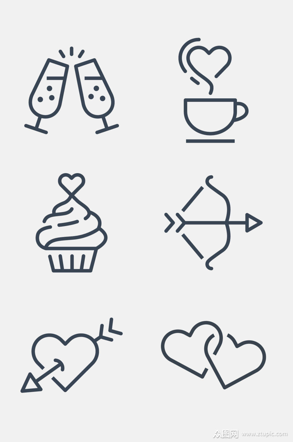 简约手绘蛋糕线性图标免抠素材素材